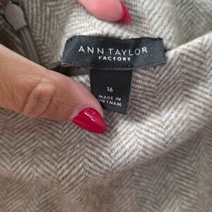 Ann Taylor Fall, Flannel, A Line Mini Skirt